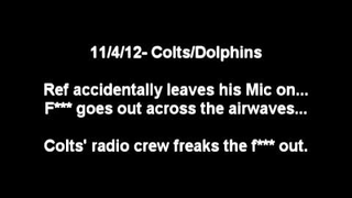 The Swearing Ref On A Hot Mic In Indianapolis Also Freaked Out The Colts' Radio Broadcasters